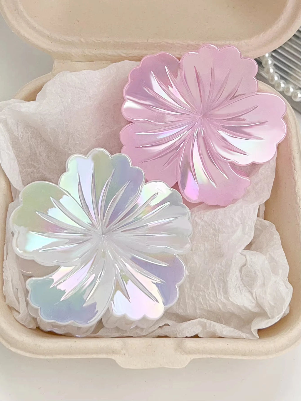 Flower Hair Clips Cute Hair Clip , Big Claw Clip Strong Hold Clip Large Hair Clamps Thin Thick Hair Accessories For Women Girls